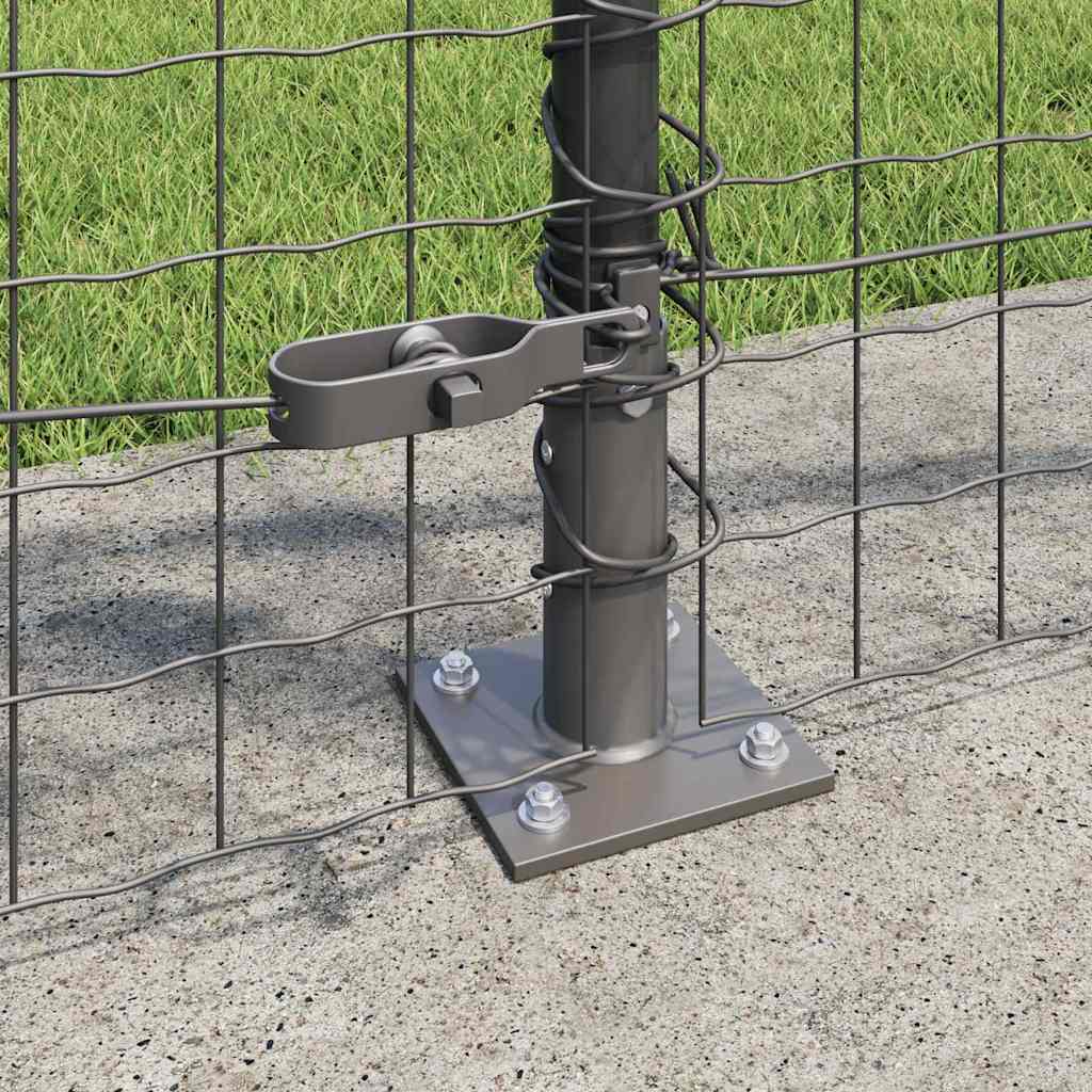Hegn stang med beton base 52 stk. Grå Pulverlakeret stål