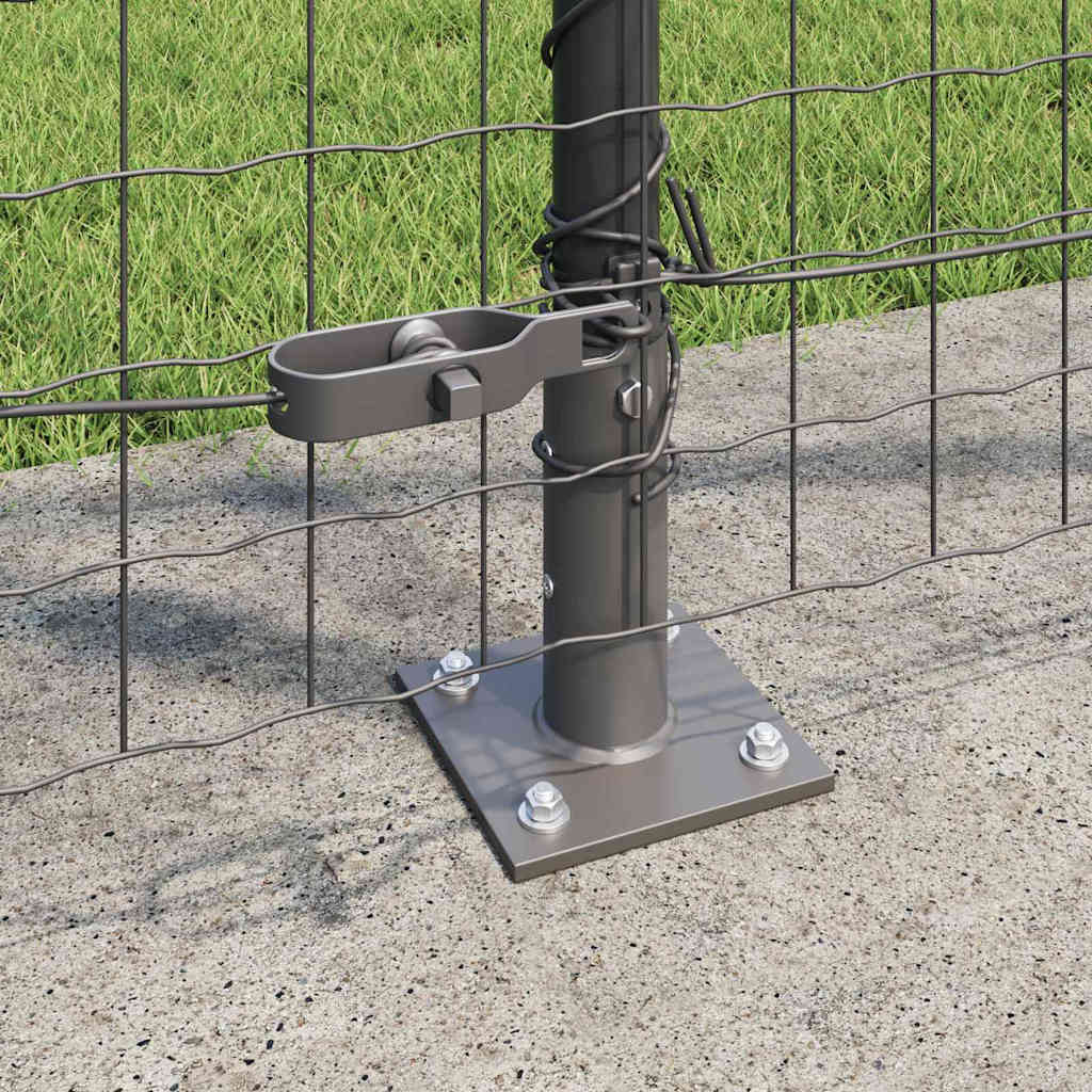 Hegn stang med beton base 26 stk. Grå Pulverlakeret stål