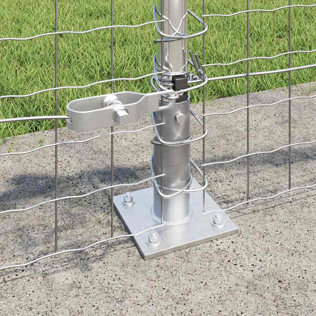 Hegn stang med beton base 26 stk. Sølv Pulverlakeret stål