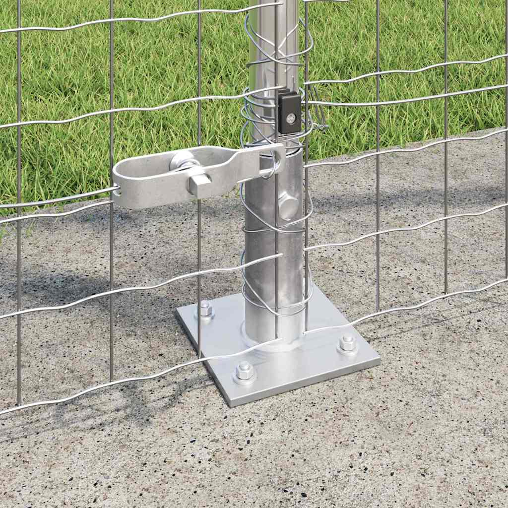 Hegn stang med beton base 52 stk. Sølv Pulverlakeret stål