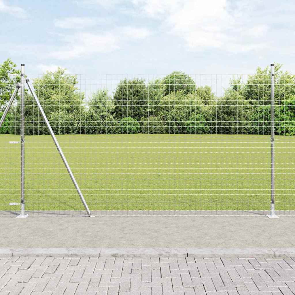 Hegn stang med beton base 52 stk. Sølv Pulverlakeret stål