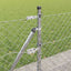 Kædehegn med betonbund 25 x 0,6 m Galvaniseret stål Sølv Mesh