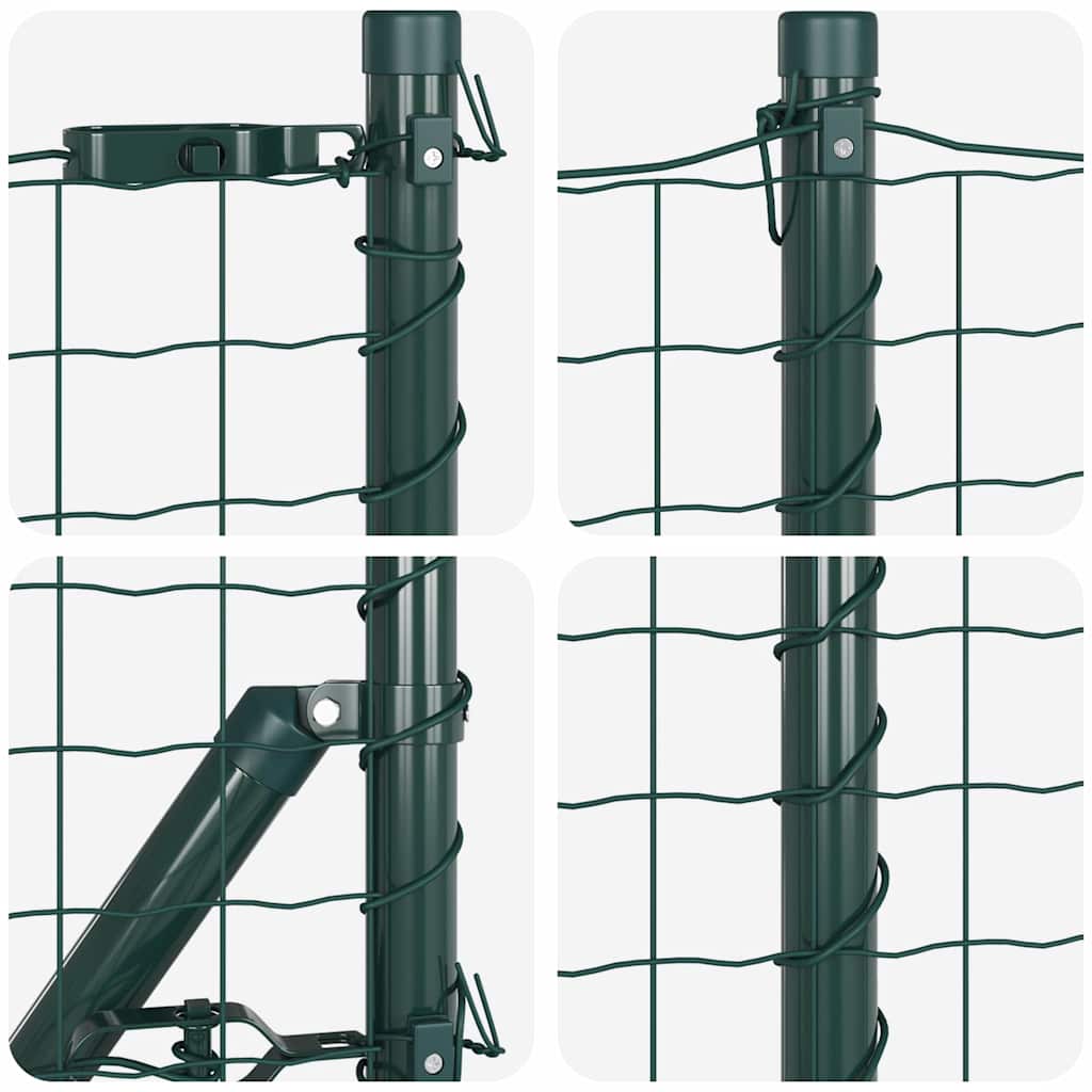 Eurohegn Ground Fix 10 x 0,8 m PVC-belagt stål Grøn Mesh