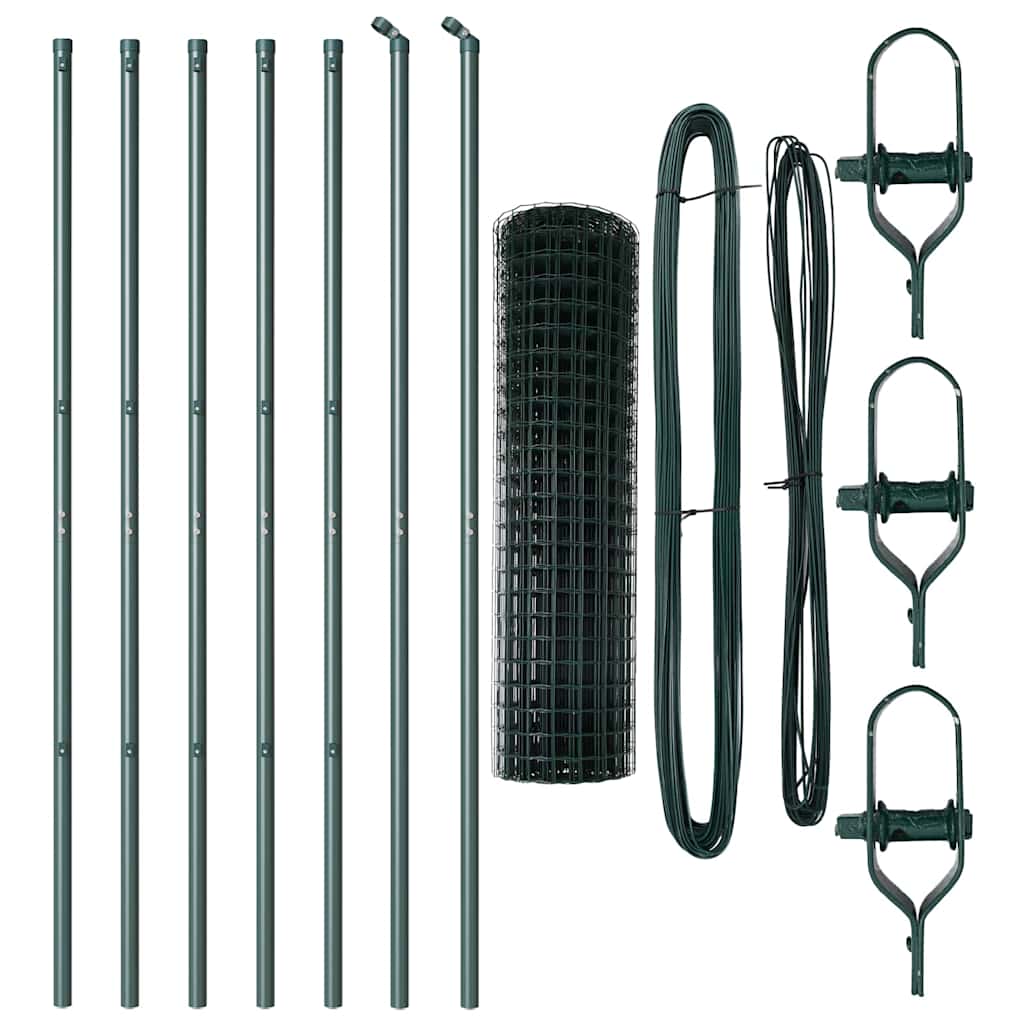 Eurohegn Ground Fix 10 x 1,2 m PVC-belagt stål Grøn Mesh
