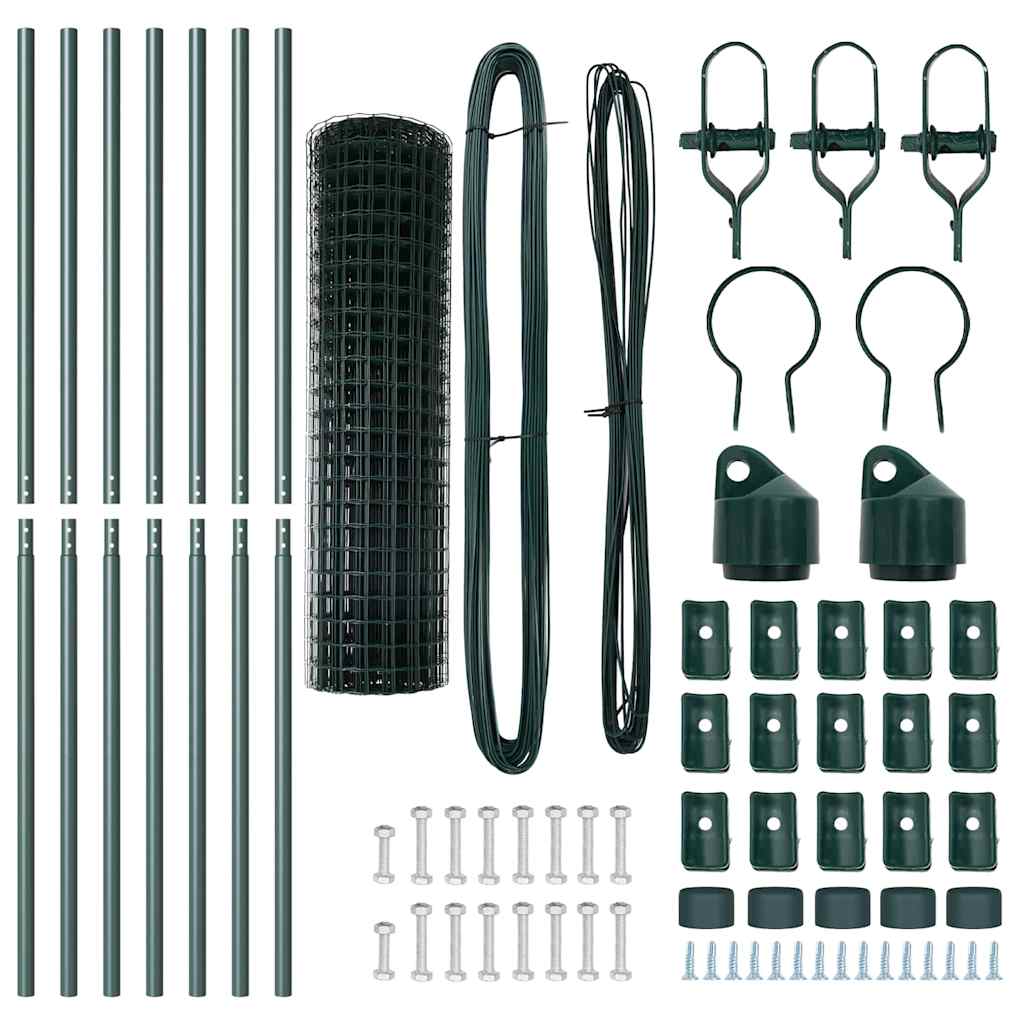 Eurohegn Ground Fix 10 x 1,2 m PVC-belagt stål Grøn Mesh
