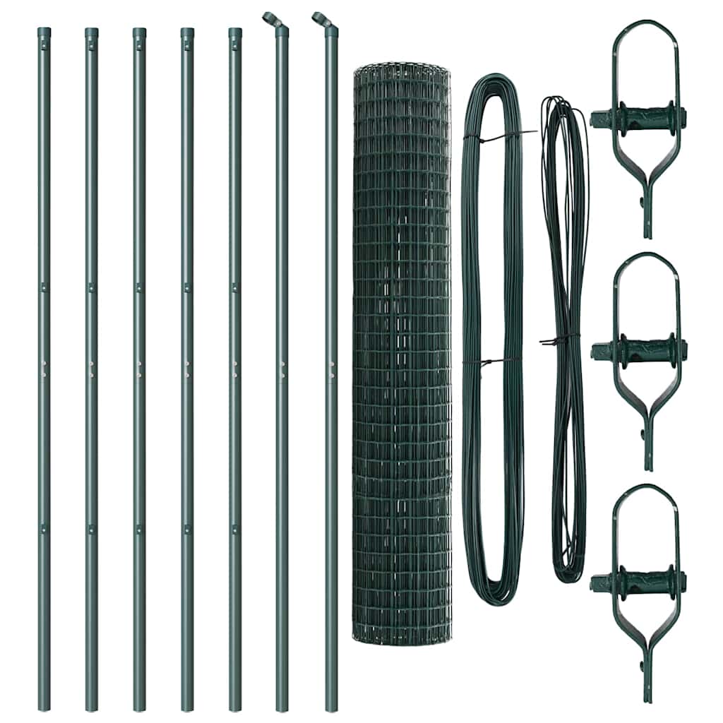 Eurohegn Ground Fix 10 x 1,6 m PVC-belagt stål Grøn Mesh