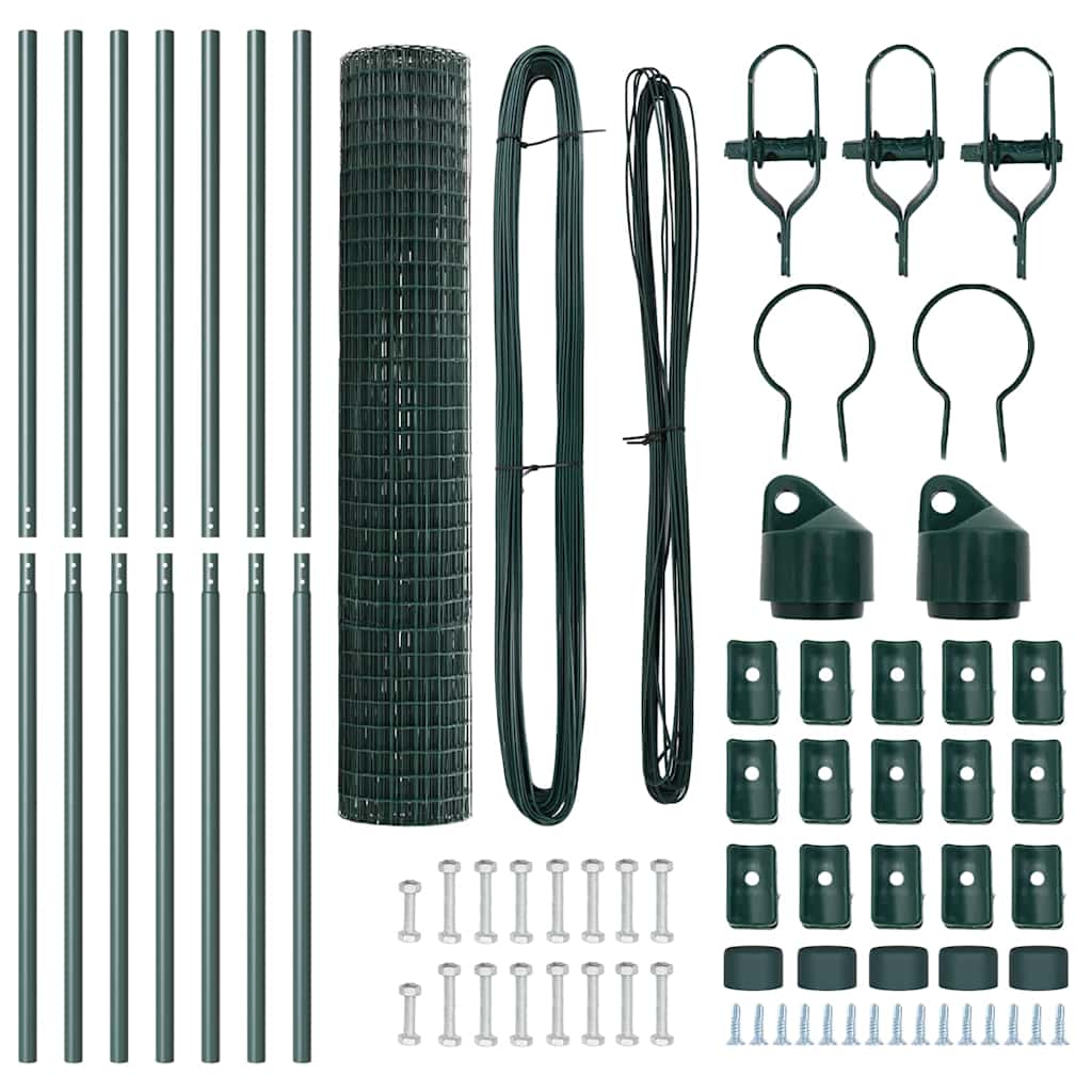 Eurohegn Ground Fix 10 x 1,6 m PVC-belagt stål Grøn Mesh