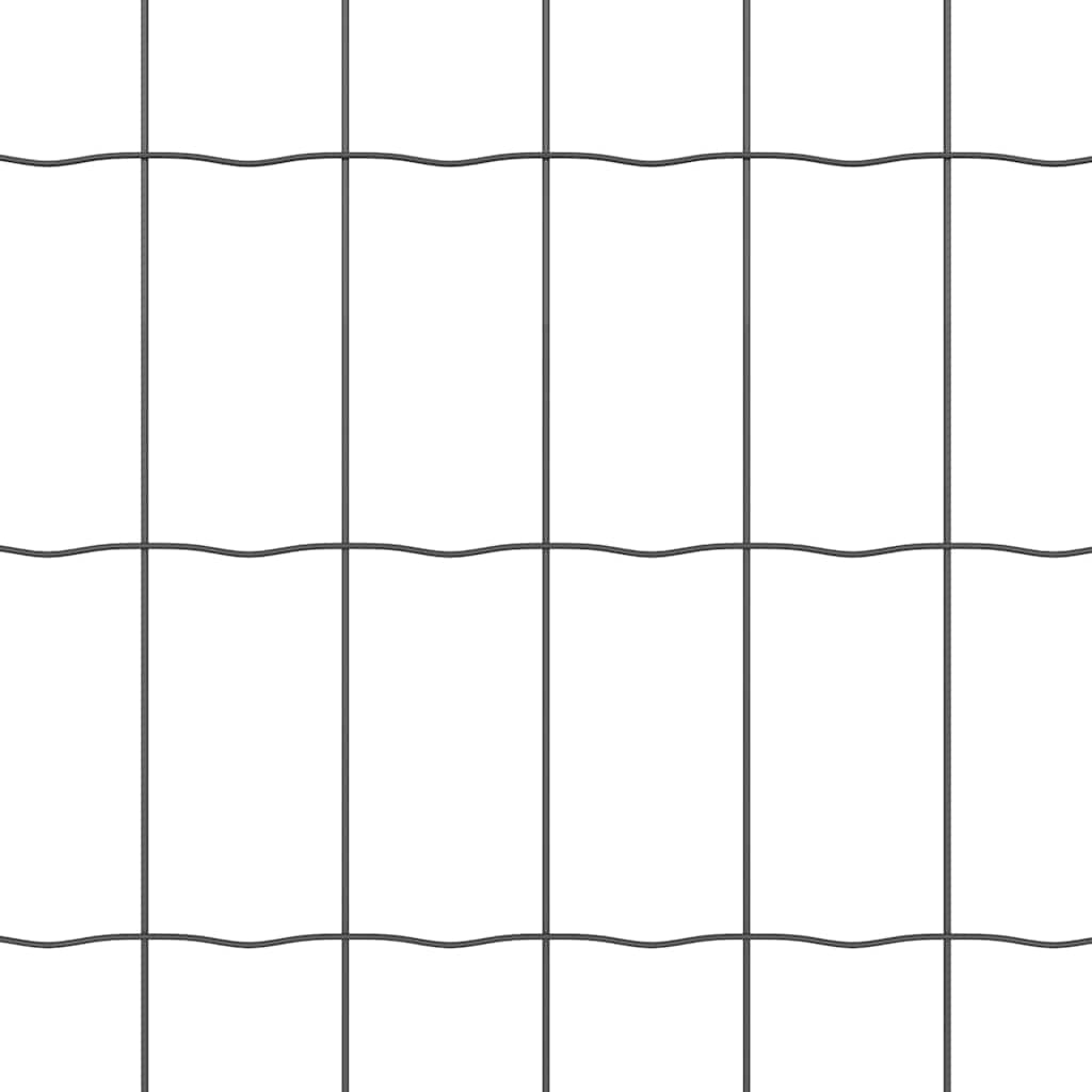 Eurohegn Ground Fix 25 x 0,6 m PVC-belagt stål Grå Mesh