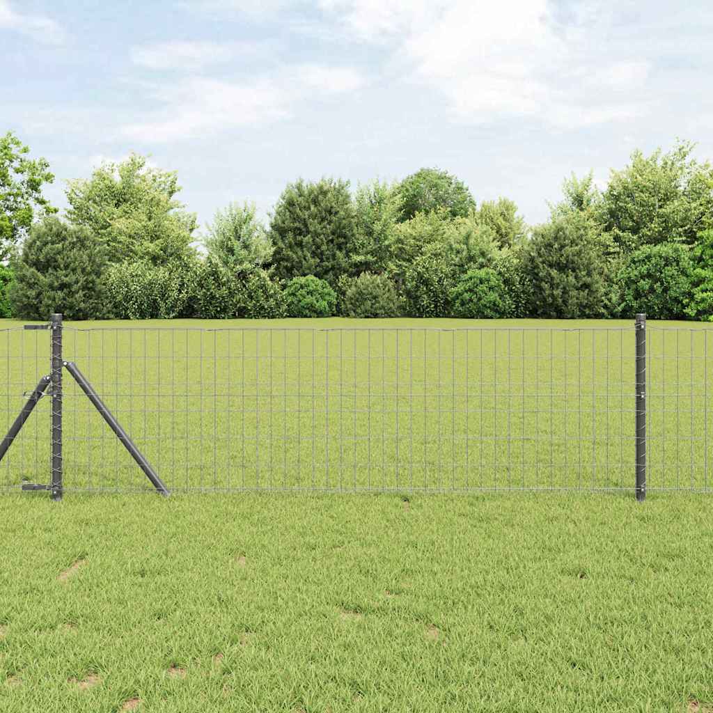 Eurohegn Ground Fix 25 x 0,6 m PVC-belagt stål Grå Mesh