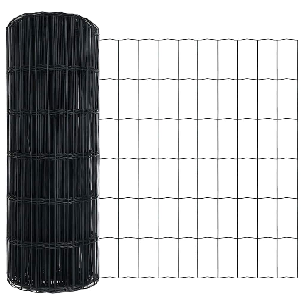 Eurohegn Ground Fix 25 x 0,6 m PVC-belagt stål Grå Mesh