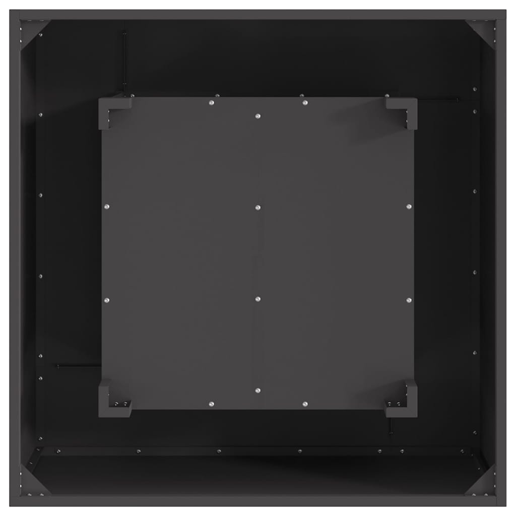 Bålsted Sort 80 x 80 x 40 cm Cortenstål