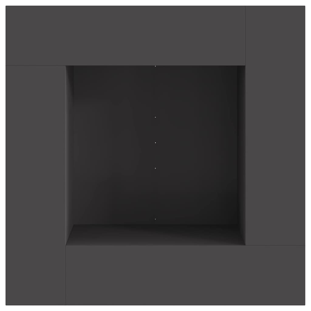 Bålsted Sort 80 x 80 x 40 cm Cortenstål