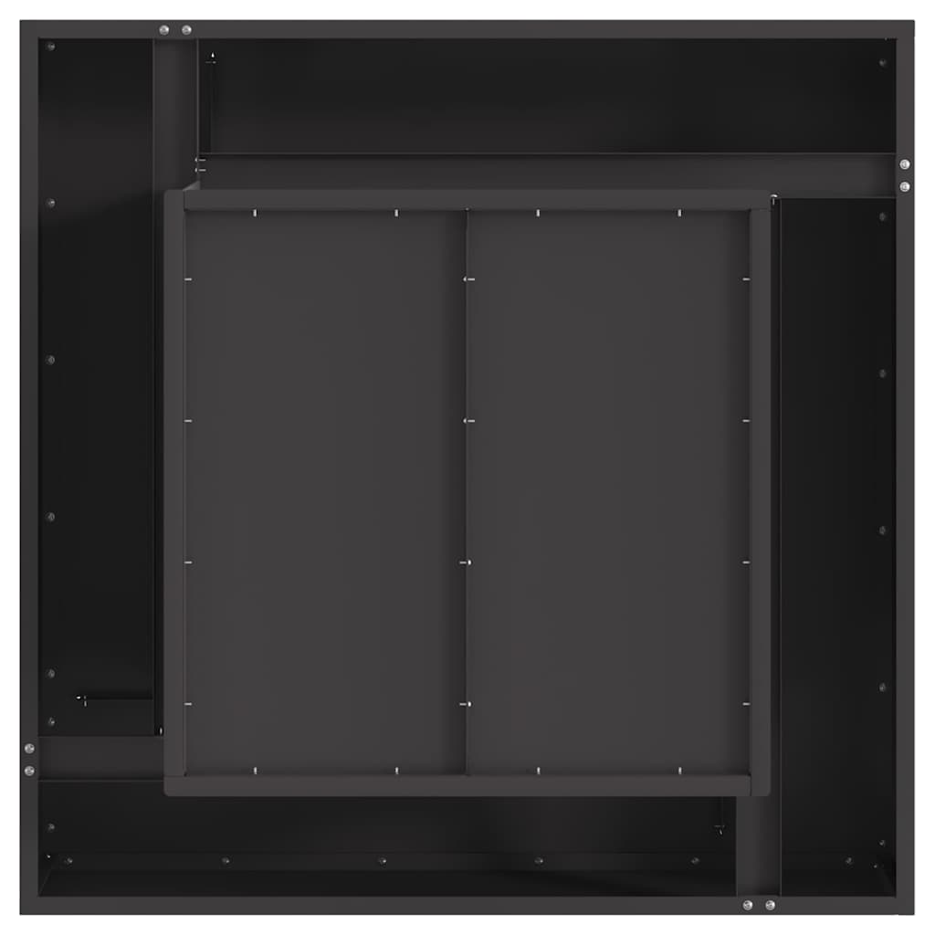 Bålsted Sort 80 x 80 x 40 cm Cortenstål