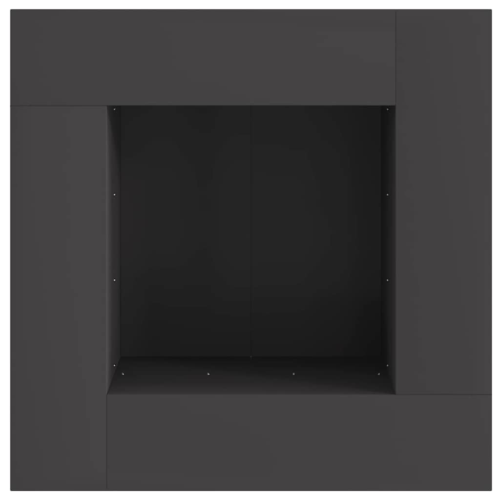 Bålsted Sort 80 x 80 x 40 cm Cortenstål