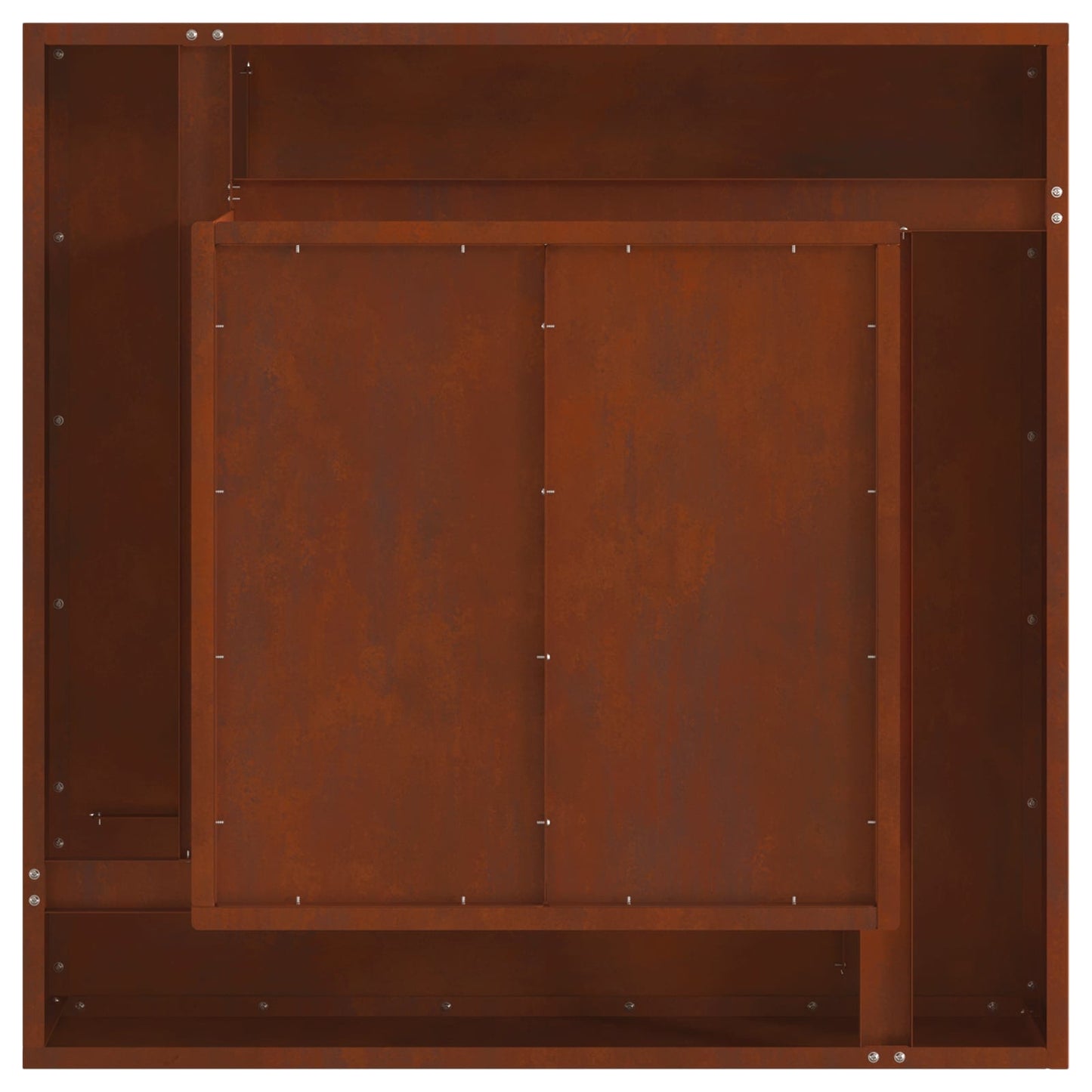 Bålsted Rusten 80 x 80 x 40 cm Cortenstål