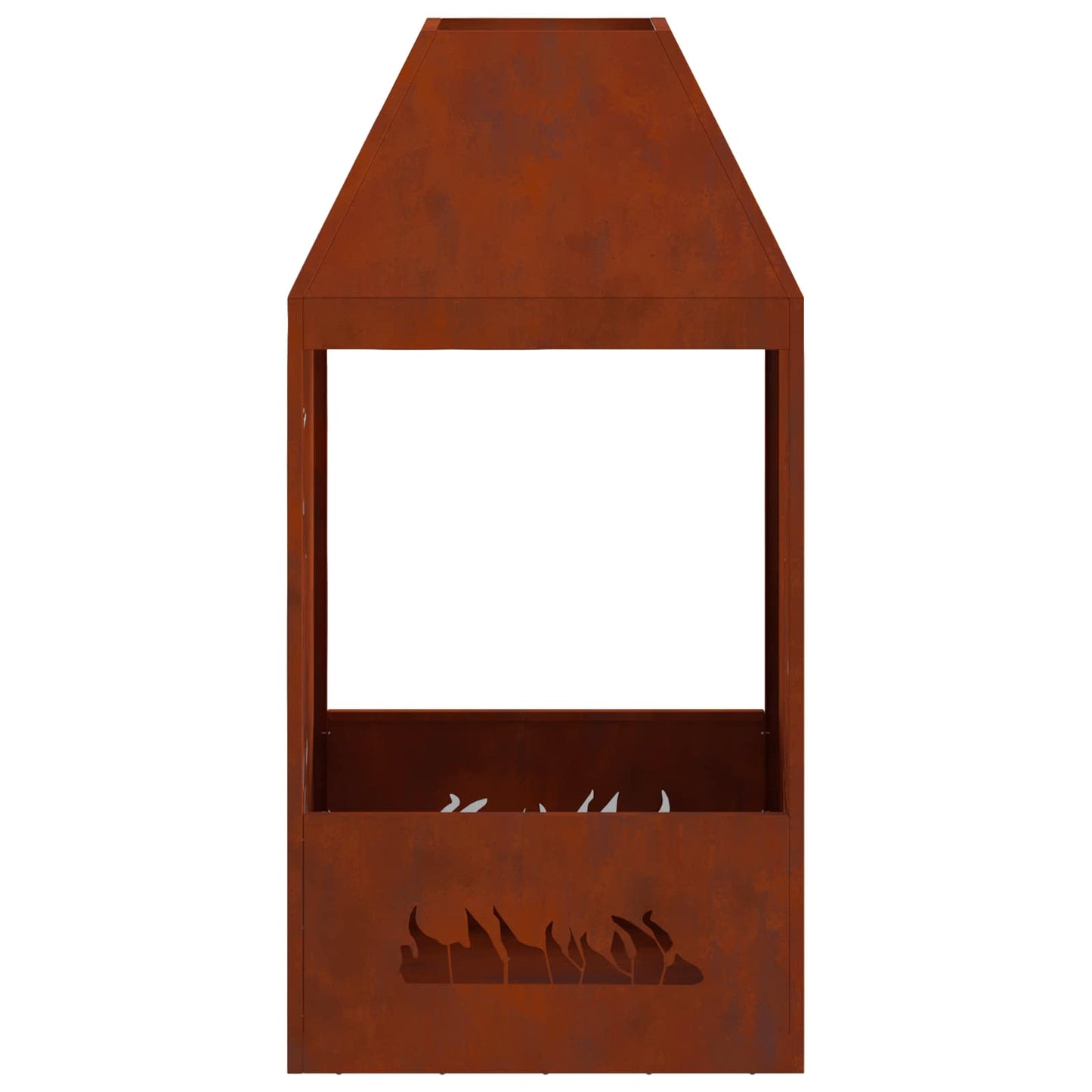 Bålsted Rusten 50 x 50 x 100 cm Cortenstål