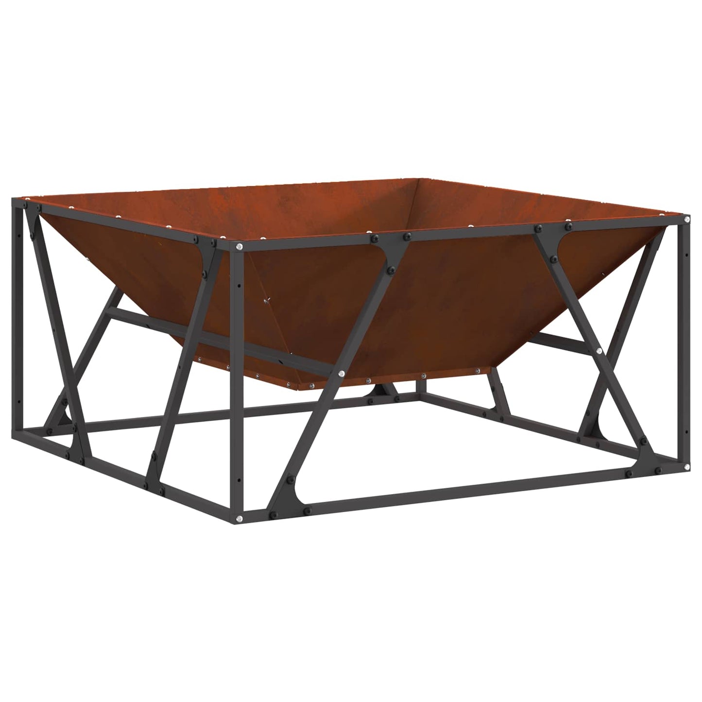 Bålsted Rusten 80 x 80 x 40 cm Cortenstål
