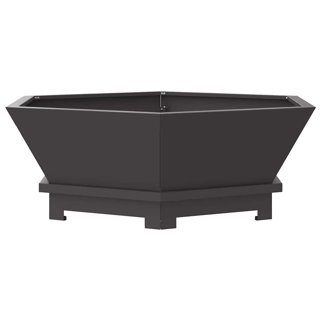 Bålsted Sort 75 x 75 x 28 cm Cortenstål