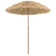 Strand Parasol Naturfarvet 160 x 160 x 196 cm Polyester og Stål