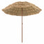 Strand Parasol Naturfarvet 205 x 205 x 210 cm Polyester og Stål
