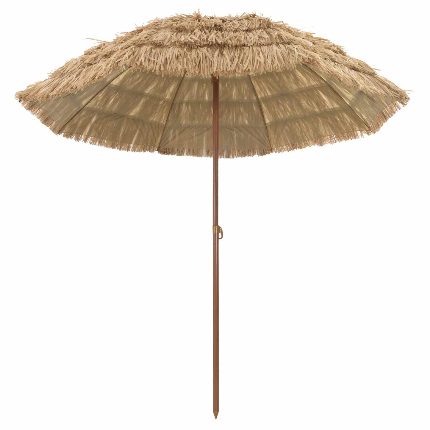 Strand Parasol Naturfarvet 205 x 205 x 210 cm Polyester og Stål