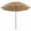 Strand Parasol Naturfarvet 255 x 255 x 255 cm Polyester og Stål