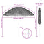 Strand Parasol Naturfarvet 255 x 255 x 255 cm Polyester og Stål