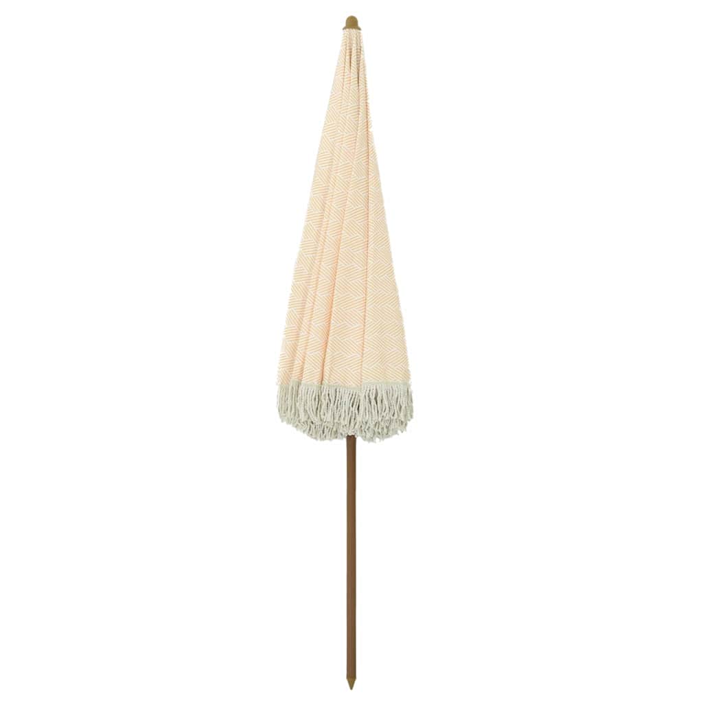 Strand Parasol Gul og Hvid 160 x 160 x 196 cm Polyester og Stål