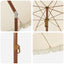 Strand Parasol Gul og Hvid 205 x 205 x 210 cm Polyester og Stål