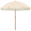 Strand Parasol Gul og Hvid 205 x 205 x 210 cm Polyester og Stål