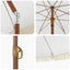 Strand Parasol Grå og Hvid 160 x 160 x 196 cm Polyester og Stål