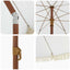 Strand Parasol Grå og Hvid 205 x 205 x 210 cm Polyester og Stål