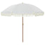 Strand Parasol Grå og Hvid 205 x 205 x 210 cm Polyester og Stål