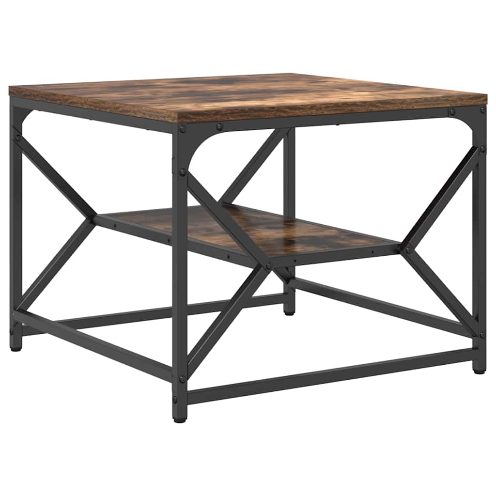 Sofabord Røget eg 51 x 50 x 40 cm Ingeniørtræ og stål
