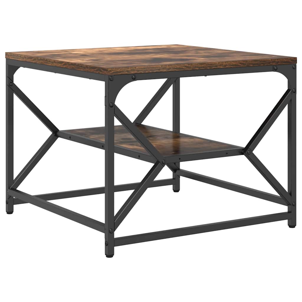 Sofabord Røget eg 51 x 50 x 40 cm Ingeniørtræ og stål