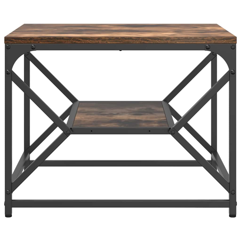 Sofabord Røget eg 51 x 50 x 40 cm Ingeniørtræ og stål