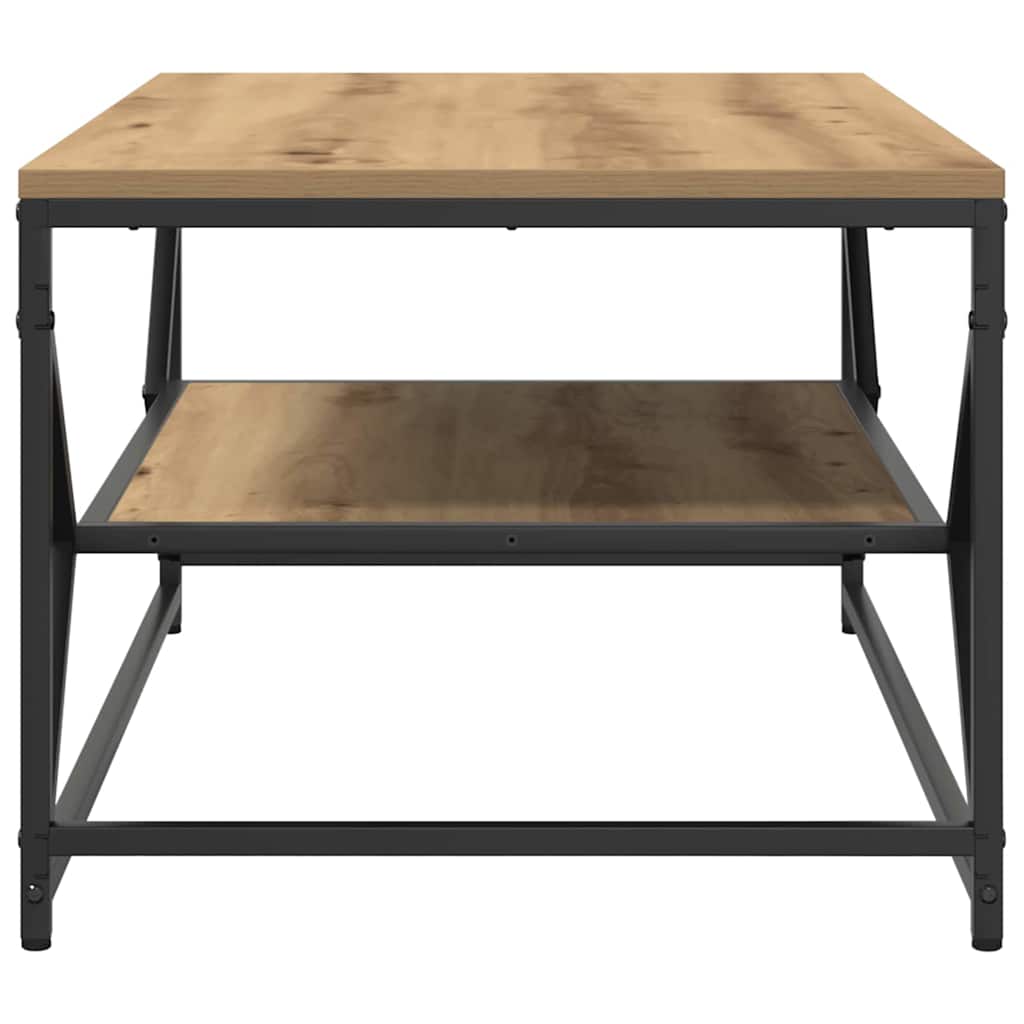 Sofabord Artisan Egetræ 90 x 50 x 40 cm Ingeniørtræ og stål