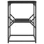 Sidebord Sort eg 41 x 40 x 60 cm Ingeniørtræ og stål