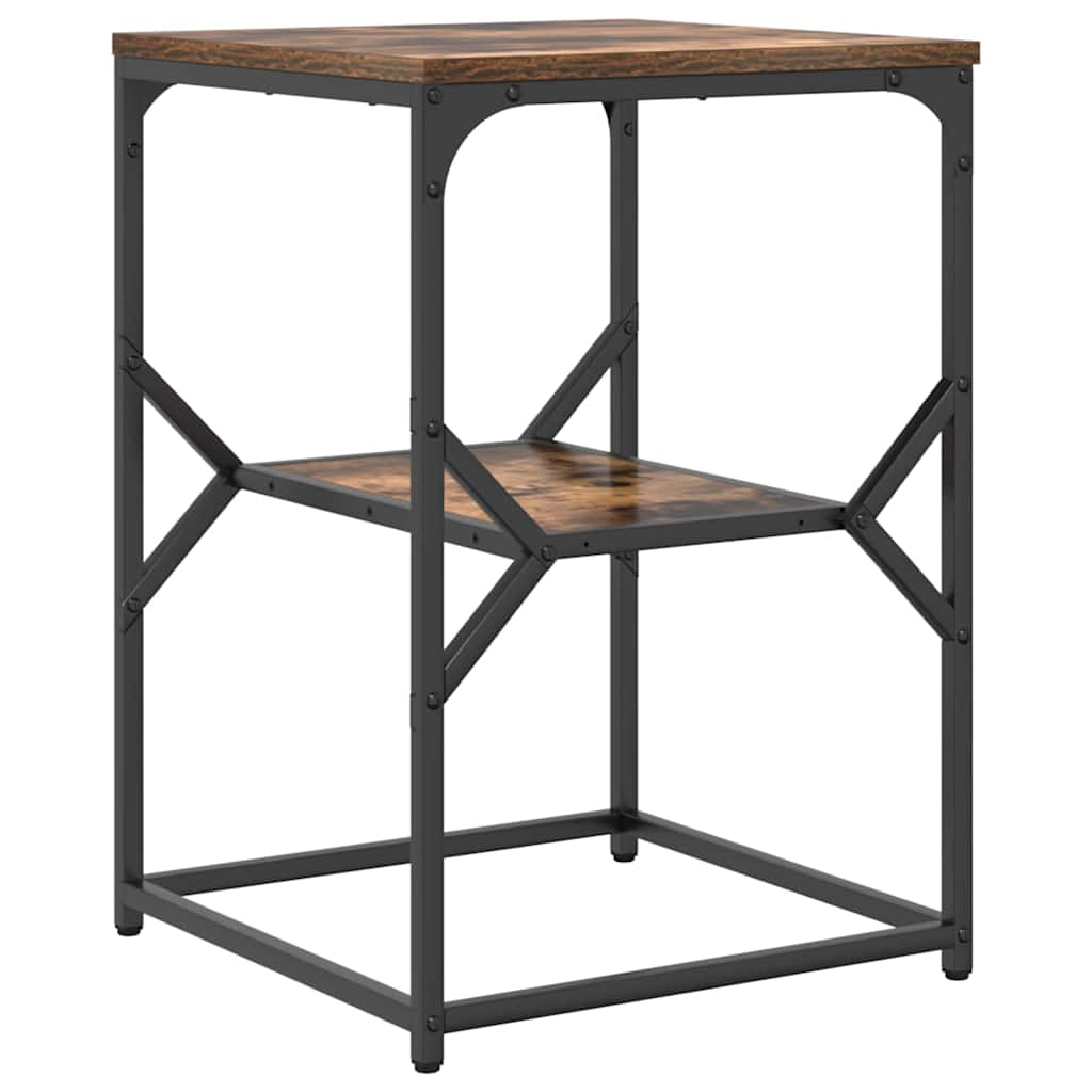 Sidebord Røget eg 41 x 40 x 60 cm Ingeniørtræ og stål
