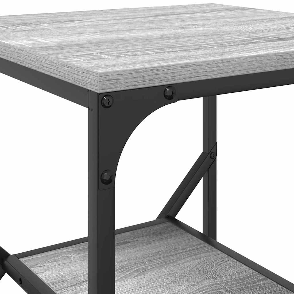 Sidebord Grå Sonoma 41 x 40 x 60 cm Ingeniørtræ og stål