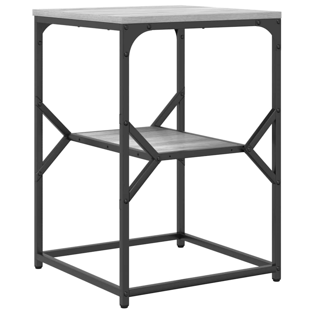 Sidebord Grå Sonoma 41 x 40 x 60 cm Ingeniørtræ og stål