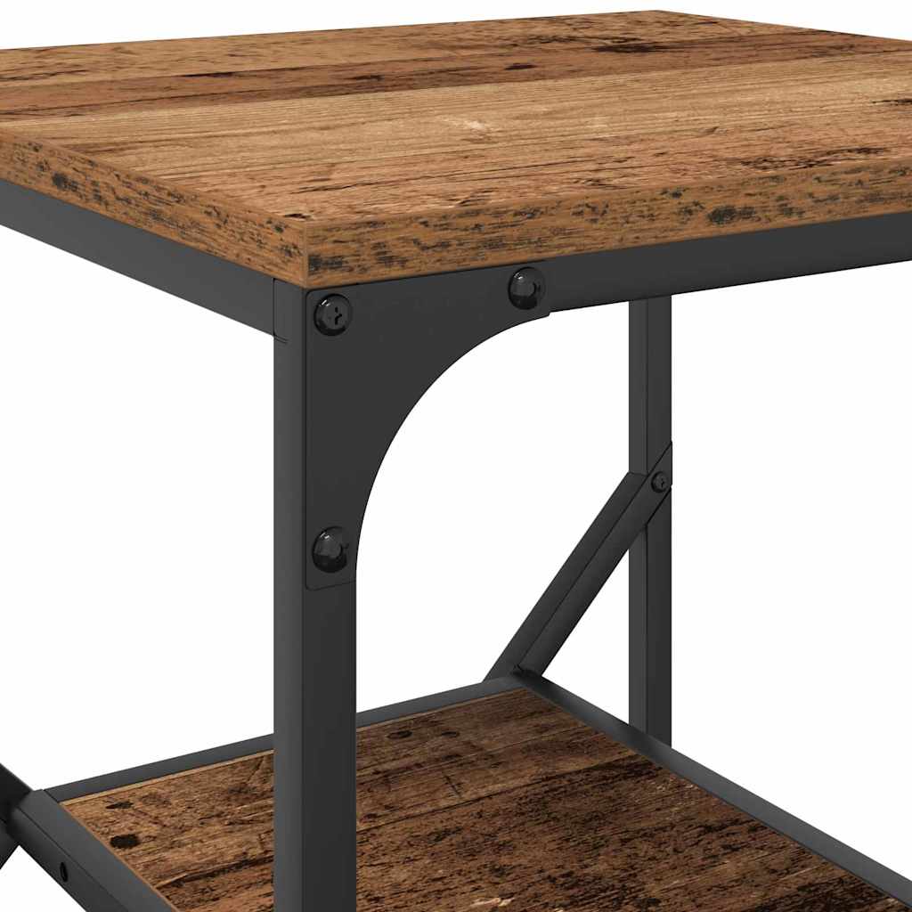 Sidebord Gammelt træ 41 x 40 x 60 cm Ingeniørtræ og stål