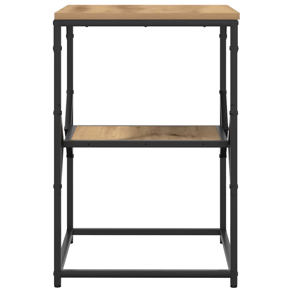 Sidebord Artisan Egetræ 41 x 40 x 60 cm Ingeniørtræ og stål