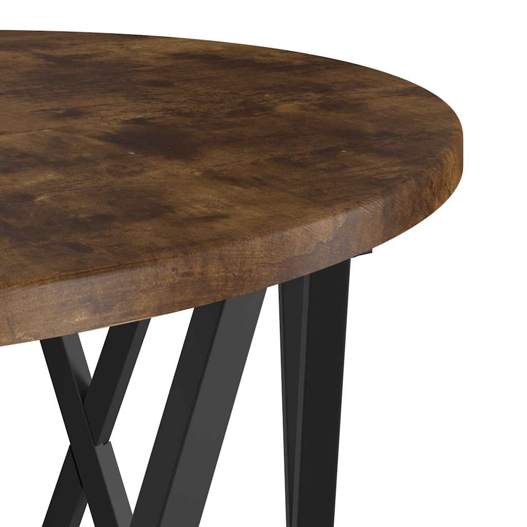 Sidebord 2 pcs Røget eg Ingeniørtræ og stål