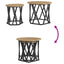 Sidebord 2 pcs Artisan Egetræ 50 x 50 x 40 cm