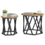 Sidebord 2 pcs Artisan Egetræ 50 x 50 x 40 cm