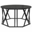 Sofabord Sort eg 80 x 80 x 42 cm Ingeniørtræ og stål
