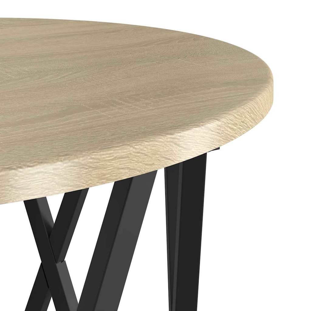 Nesting Sidebord 3 pcs Sonoma eg Ingeniørtræ og stål