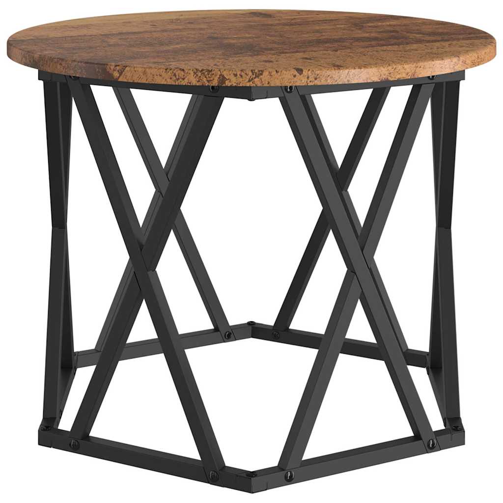 Nesting Sidebord 3 pcs Gammelt træ Ingeniørtræ og stål