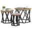 Nesting Sidebord 3 pcs Artisan Egetræ 53 x 53 x 40 cm